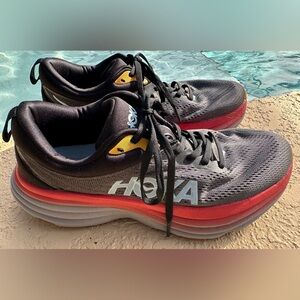 Hoka One One Bondi 8 Gray Running Shoes 1123202 ACTL Men’s Size 8.5 VGC